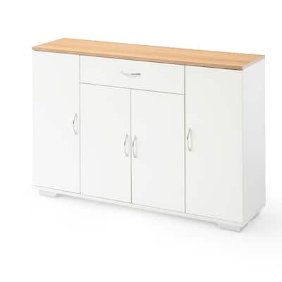 Homy Casa Kitchen Storage Cabinet with Drawer & 4 Doors