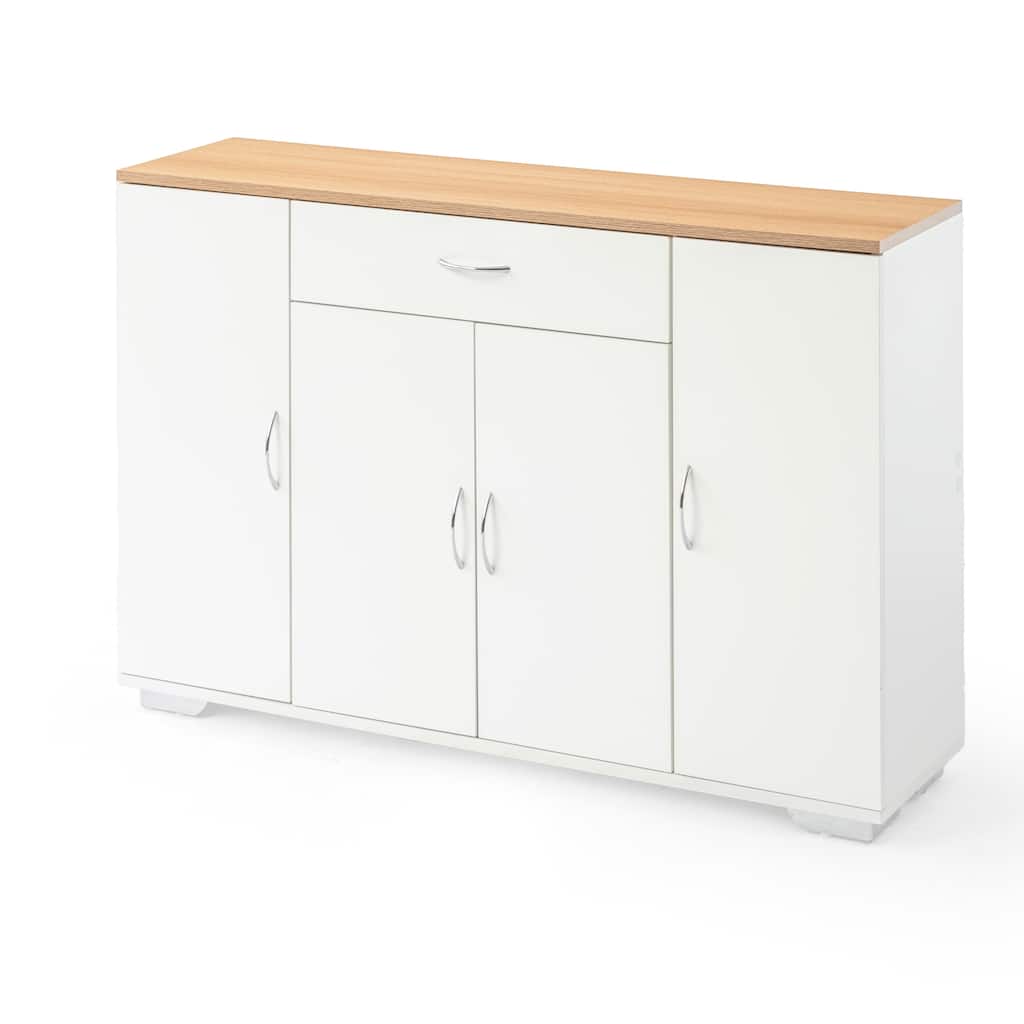 Homy Casa Kitchen Storage Cabinet with Drawer & 4 Doors
