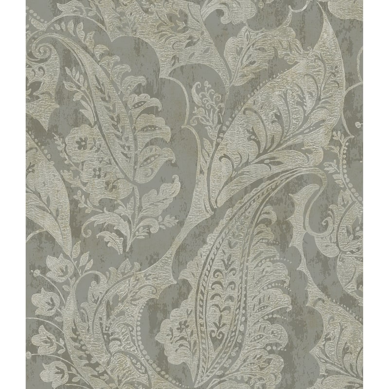 Seabrook Designs Glisten Paisley Unpasted Wallpaper