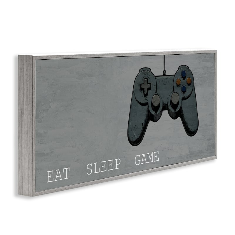 Stupell Eat Sleep Game Hobby Framed Giclee Art Design By Kim Allen