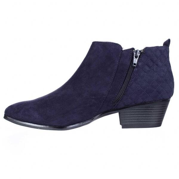 Shop Sc35 Wessley Semi Quilted Short Booties Navy Free Shipping