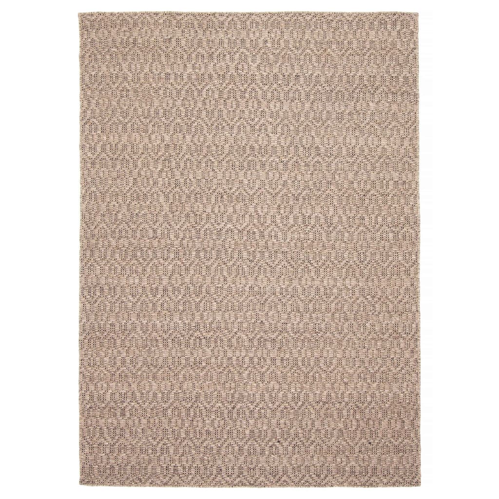ECARPETGALLERY Braid weave Sienna Brown Wool Rug - 5'3 x 7'5