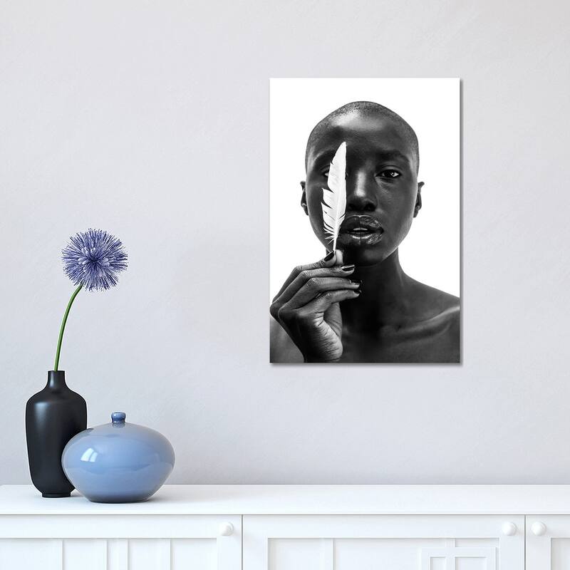 iCanvas "White Feather" by Gregory Prescott Canvas Print - 18x12x1.5