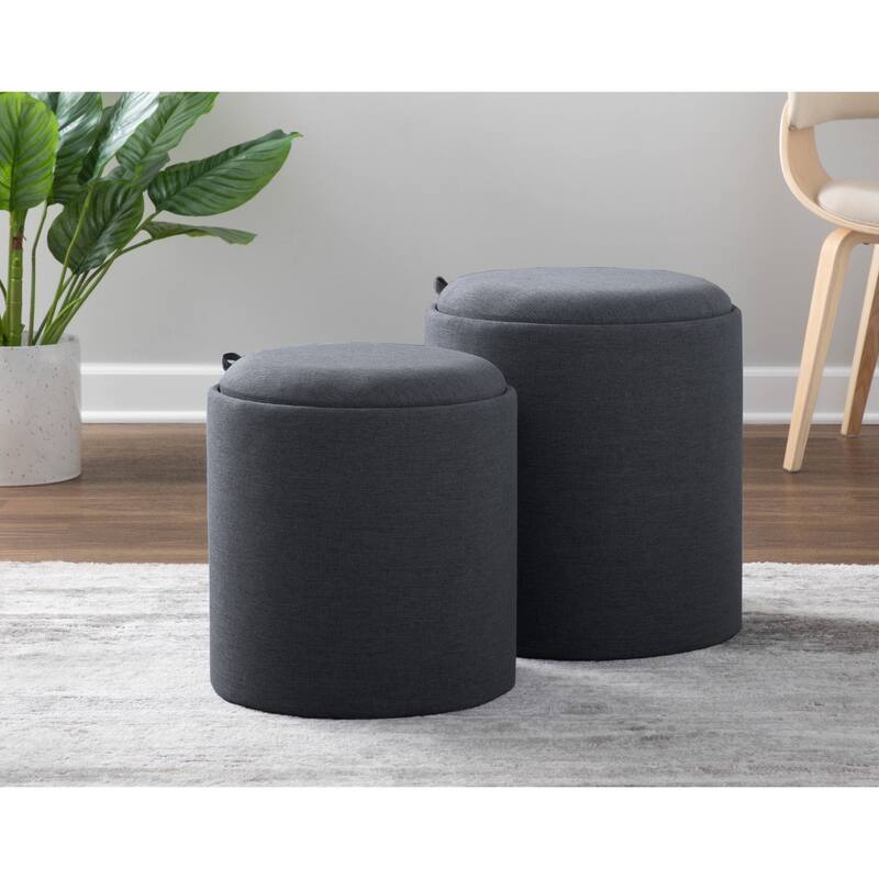 Carson Carrington Astrid Tray Top Nesting Ottoman Set