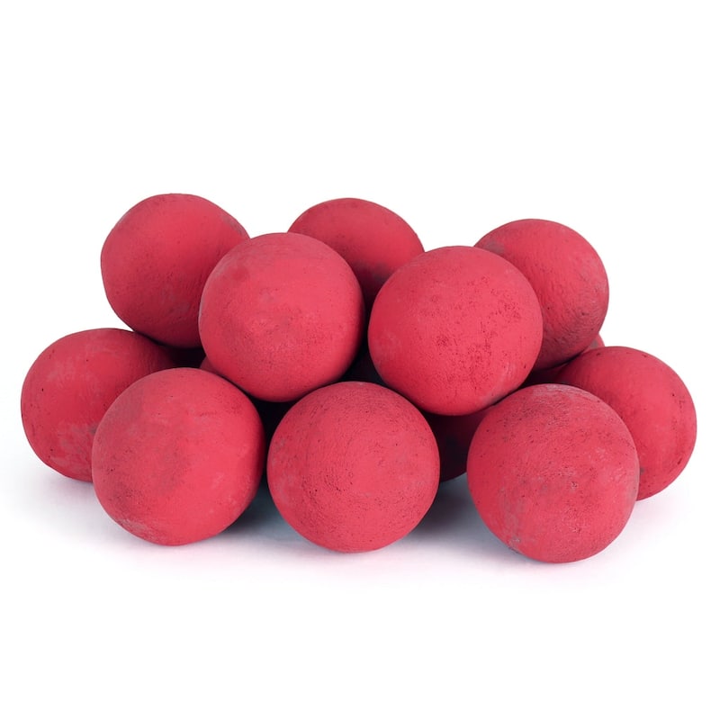 Ceramic Fire Ball Set - 15 pack - Red