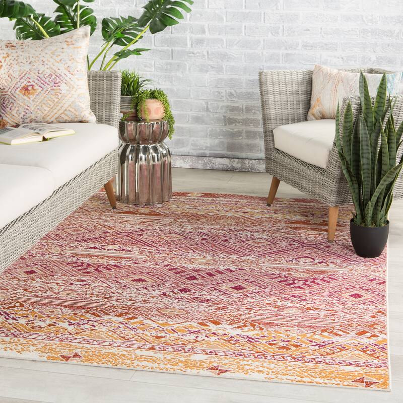 Kamalian Indoor/ Outdoor Tribal Polypropylene Area Rug by Havenside Home