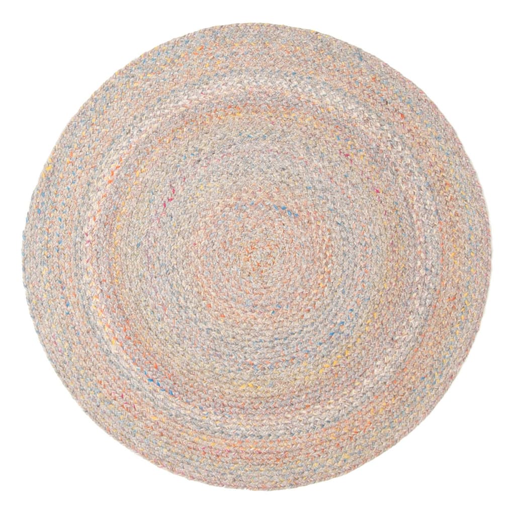 ECARPETGALLERY Braid weave Sienna Grey Wool Rug - 3'3 x 3'3