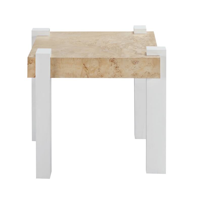 Elk Home Bromo Bleached Burl Wood 24 Inch Wide Accent Table