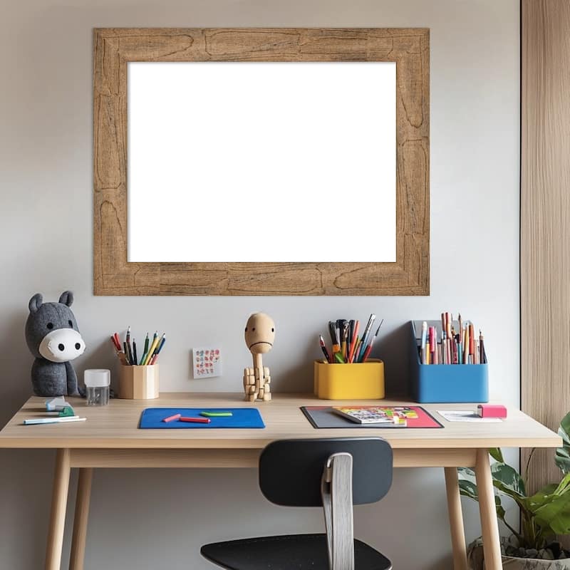 Amanti Art Owl Brown Framed Dry Erase Magnetic Board