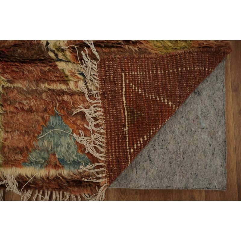 Hand Knotted Oriental 100% Wool Carpet Modern Tribal Oranges & Rust Moroccan Area Rug - 16' 4'' X 13' 3''