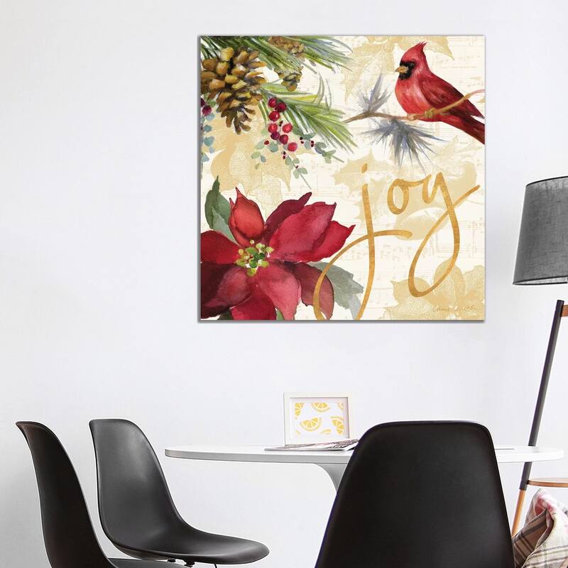 iCanvas "Christmas Poinsettia I" by Lanie Loreth Canvas Print - 37x37x1.5