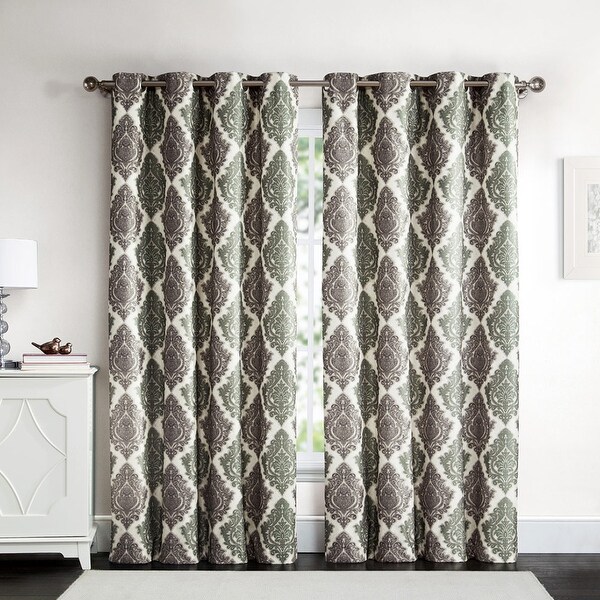 Shop Ana Rita Damask 8 Grommet Room Darkening Window Panel