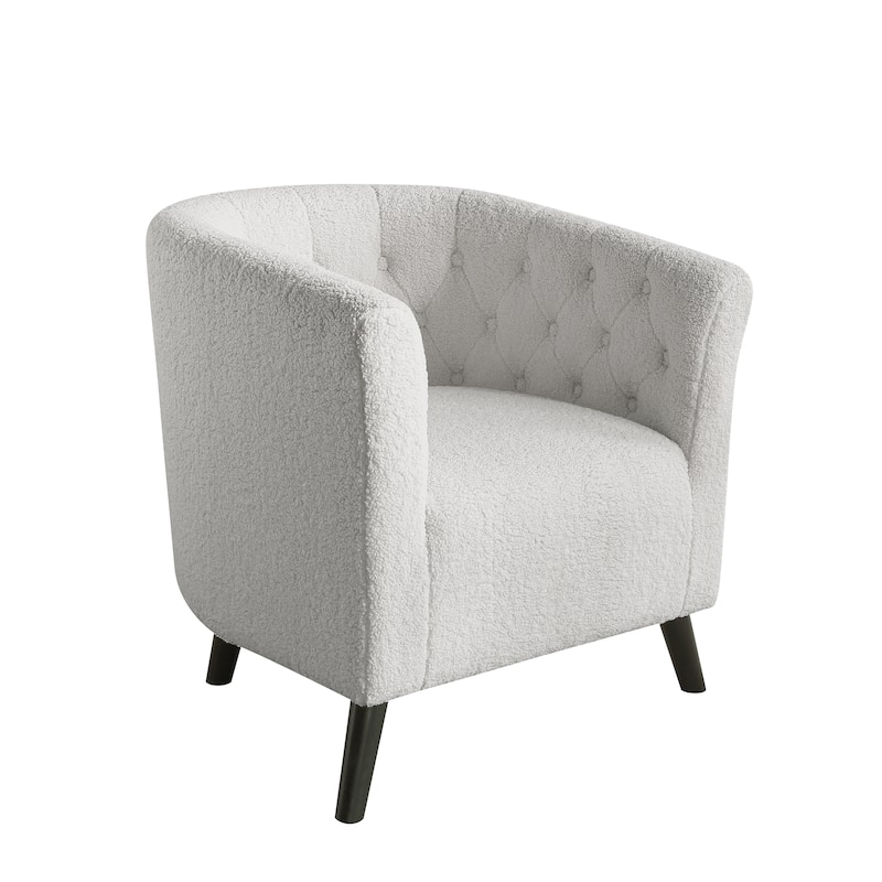 Corvus Schaefer Velvet Curved Back Barrel Accent Chair