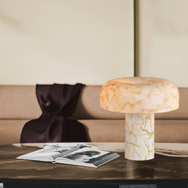 Tambae Glass Marble Finish Table Lamp