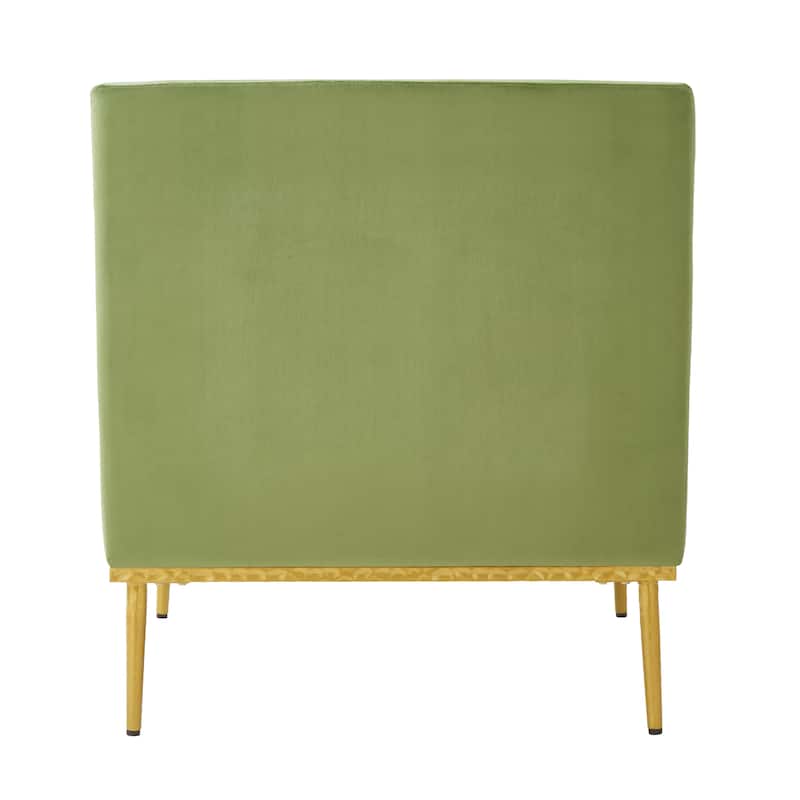 Christopher Knight Home - Modern Velvet Armchair Accent Chair with Iron Frame and High-Density Foam Cushion