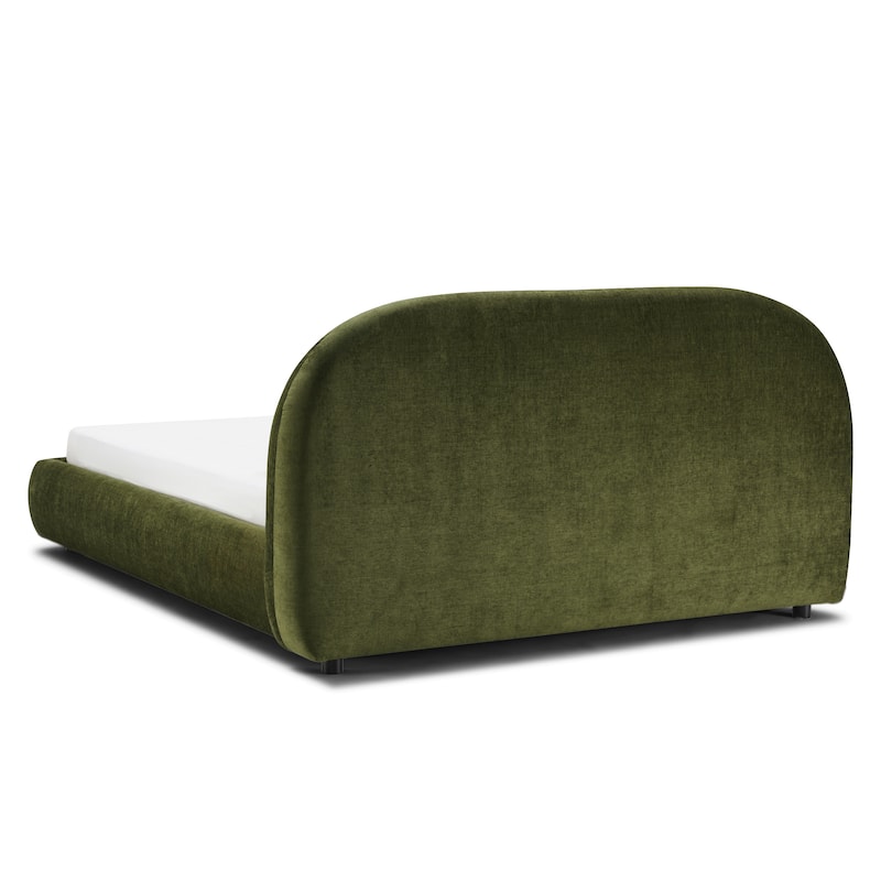 Poly & Bark Genoa Bed - Fully Upholstered with Rounded Profile