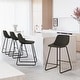 preview thumbnail 2 of 49, LUE BONA Modern Faux Leather Metal Frame Counter Height Bar Stools (Set of 4)