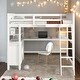 preview thumbnail 1 of 7, Modern Full size Loft Bed With Drawers and Desk,Shelves,Solid Construction for Bedroom White