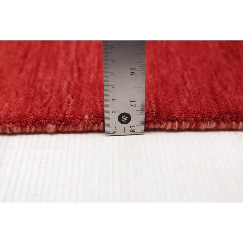 ECARPETGALLERY Hand Loomed Kashkuli Gabbeh Red Wool Rug - 5'7 x 7'10
