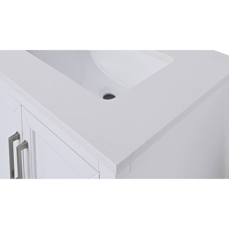 Avanity Quartz Vanity Top with Rectangular Undermount Sinks