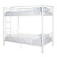 preview thumbnail 7 of 9, Walker Edison Abner White Metal Twin over Twin Bunk Bed
