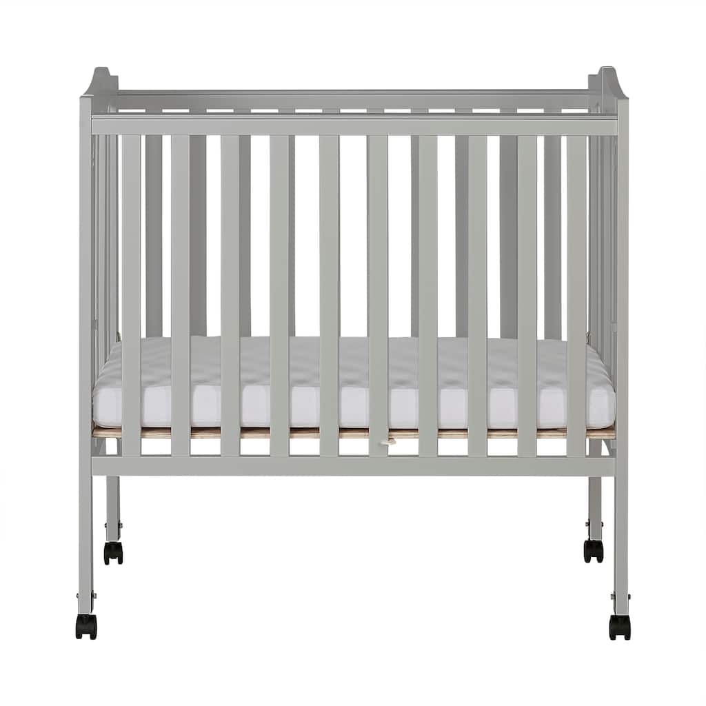 Dream On Me, 2 in 1 Lightweight Folding Portable Crib - pebble grey
