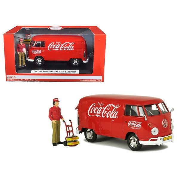 Shop 1963 Volkswagen T1 Coca Cola Cargo Van With Delivery Driver 1 24 Diecast Model Car By Motor City Classics Overstock 25519453