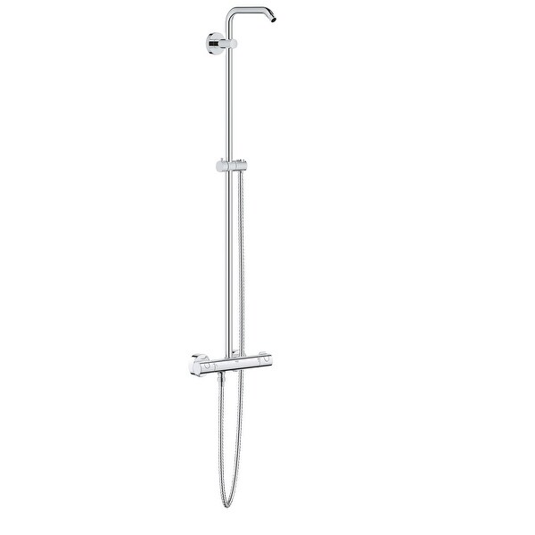 Grohe 26 421 New Tempesta Double Handle Thermostatic Shower System 10-13/16" Shower Arm- Less Shower Head and Handshower