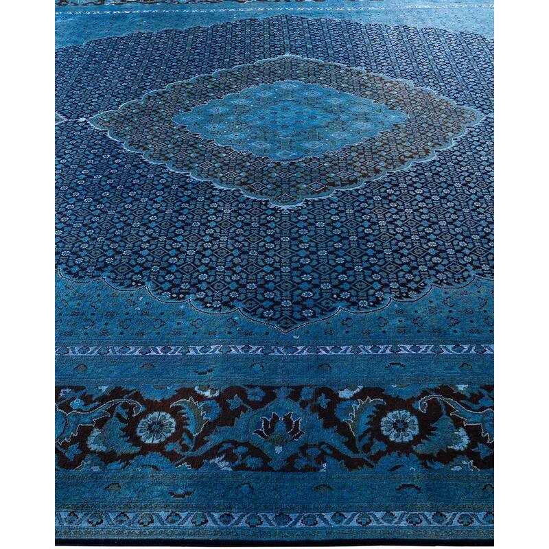 Fine Vibrance One-of-a-Kind Hand-Knotted Area Rug - Blue, 8' 10" x 12' 4" - 8' 10" x 12' 4"