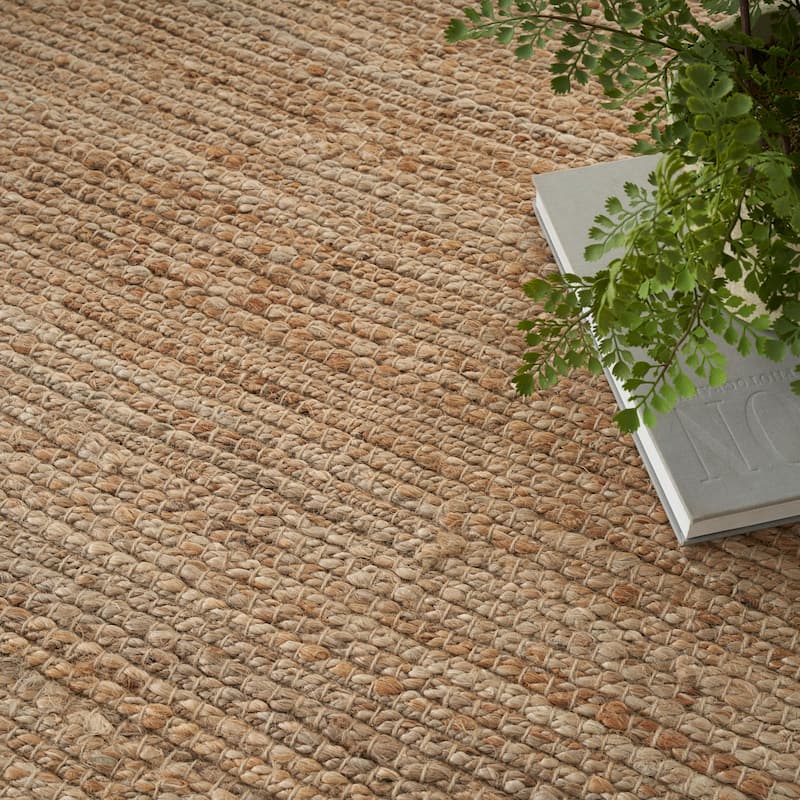 Nourison Natural Jute Indoor only Solid Area Rug