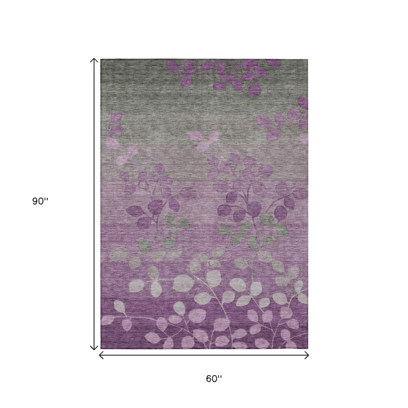 HomeRoots Floral Transitional Rectangle Outdoor Rug