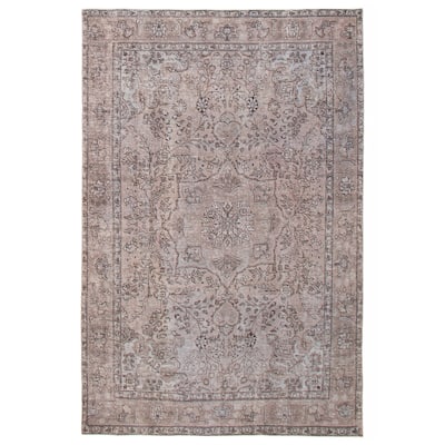 ECARPETGALLERY Hand-knotted Color Transition Grey Wool Rug - 6'5 x 9'7