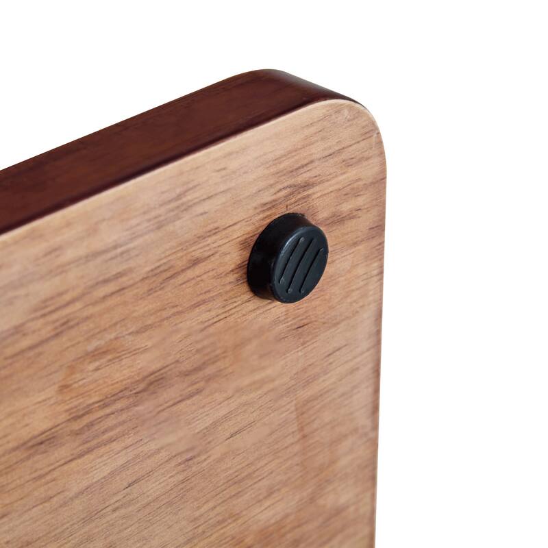 70"H Double Layer Stainless Steel Coat Rack with Wood Grain