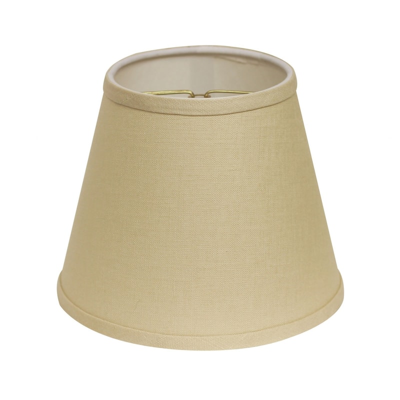 8" Parchment Biege Hardback Empire Linen Lampshade - 8" L x 8" W x 6.5" H