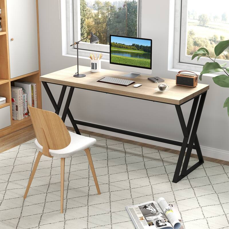 Gymax 59'' Computer Desk Large Industrial Home Office Desk w/