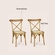 preview thumbnail 2 of 38, Colmar Classic Traditional X-Back Wood Rattan Dining Chair, Natural (Set of 2) by JONATHAN Y