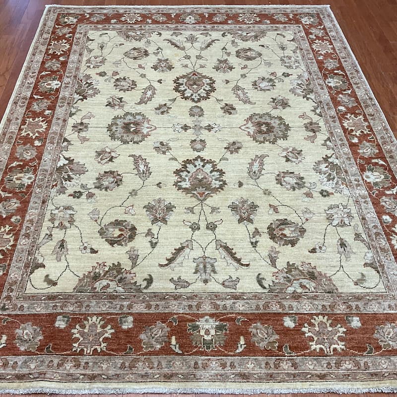 HERAT ORIENTAL Handmade Oushak Wool Rug - 6'6" x 8'2"