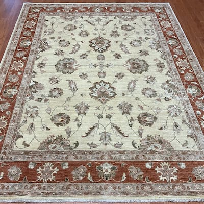 HERAT ORIENTAL Handmade Oushak Wool Rug - 6'6" x 8'2"