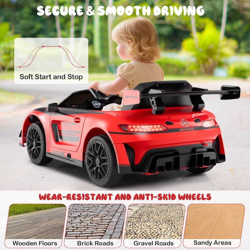 Costway Ride on Car Licensed Mercedes-AMG GT3 Kids Car with Remote - See Details