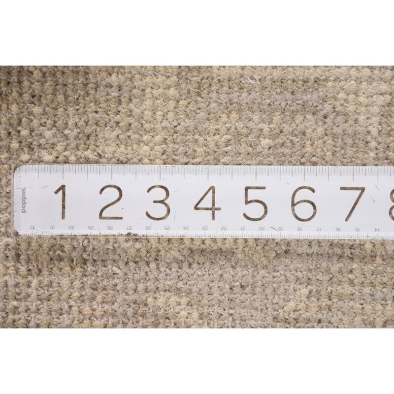 Beige Oushak Oriental Runner Rug Handmade Wool Carpet - 2'7"x 10'0"