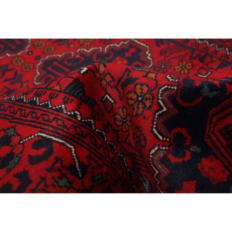 ECARPETGALLERY Hand-knotted Finest Khal Mohammadi Red Wool Rug - 2'8 x 6'7