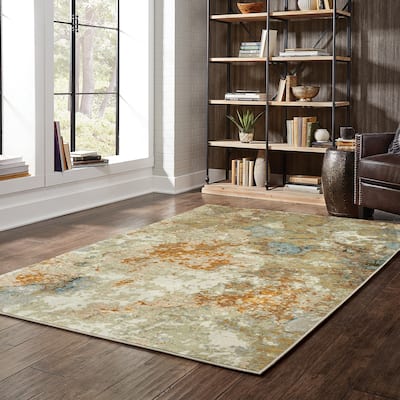 Style Haven Albertslund Marble Gold/ Beige Area Rug