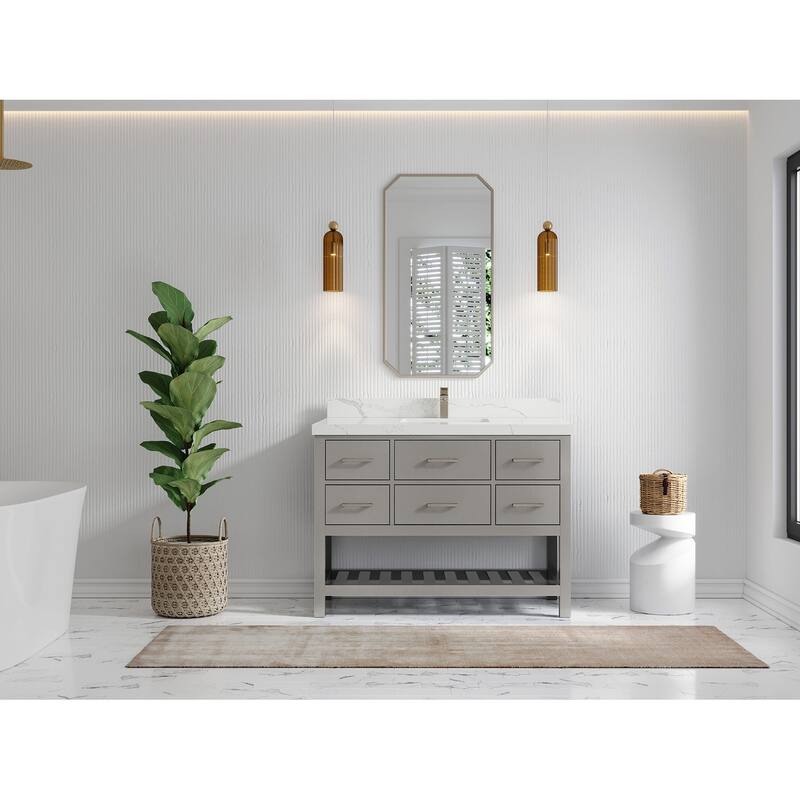 Willow Collections 48 in. W x 22 in. D Parker Single Sink Bathroom Vanity with Countertop