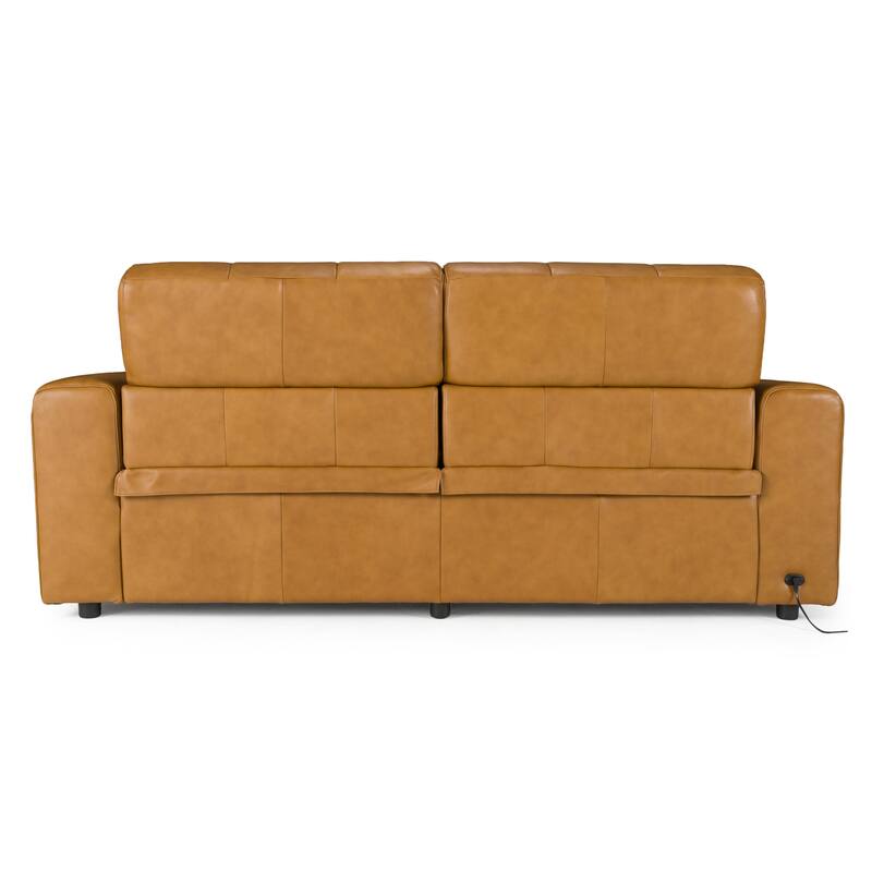 Divani Casa Chevak Modern Brown Leather Sofa w/ 2 Recliners