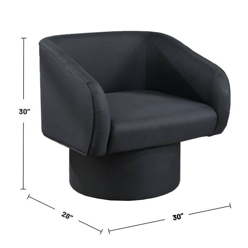 Swivel Accent Chair with Round Base