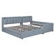 preview thumbnail 8 of 14, Mother & Child Platform Bed, Queen & Twin XL Upholstered Bed Frame w/ Hydraulic Storage System, Drawer Box, Sockets & USB Ports