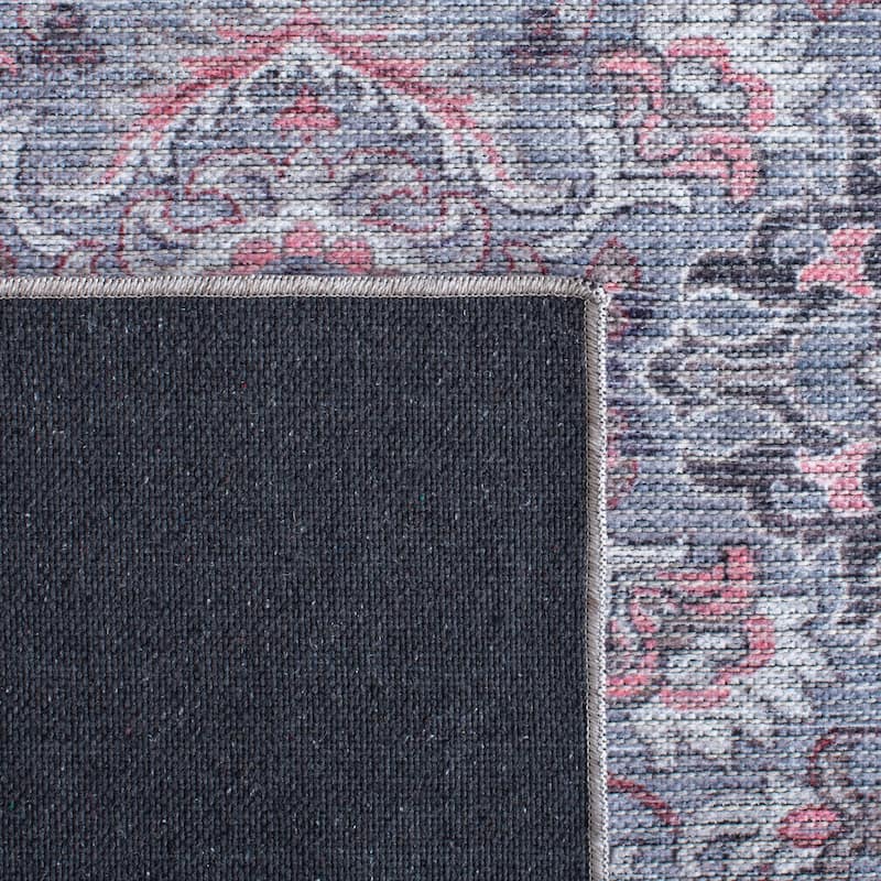 SAFAVIEH Serapi Machine Washable Melva Medallion Distressed Rug