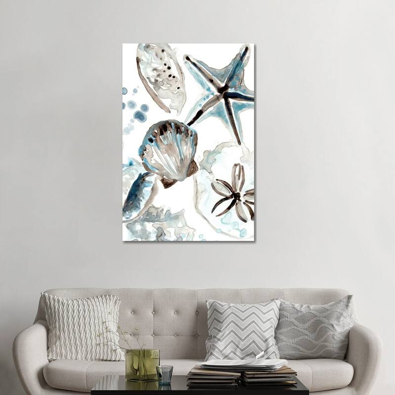 iCanvas "Cerulean Seashells I" by June Erica Vess Canvas Print - 48x32x1.5