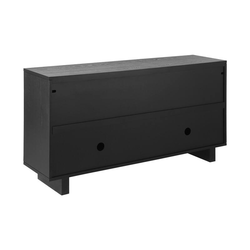 Modern 59" Sideboard Storage Cabinet with 4-Door and Metal Handles for Home Organization
