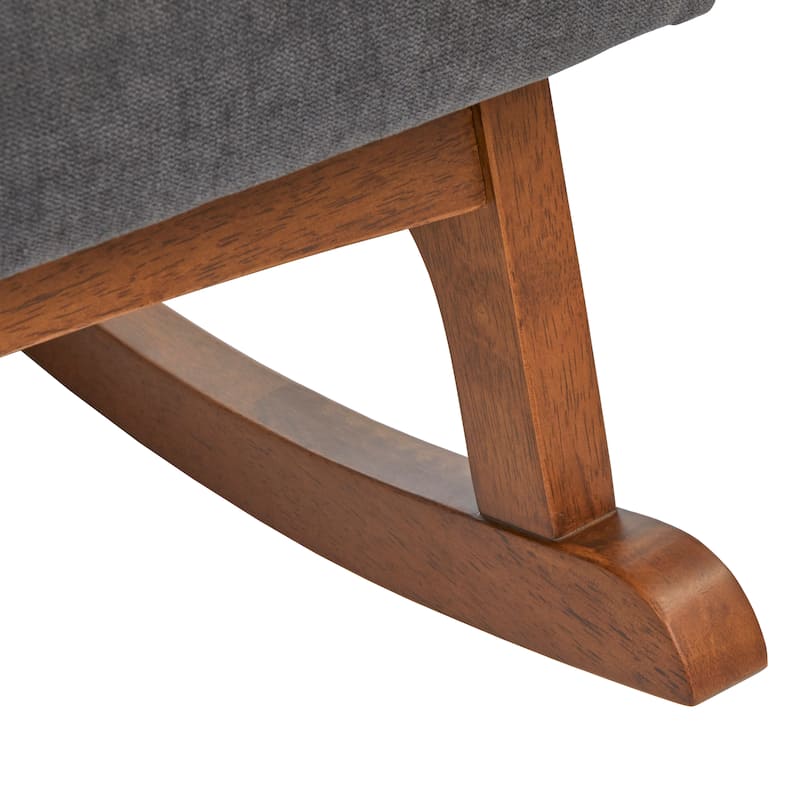 Lifestorey Mick Mid-century Modern Rubberwood Rocking Chair